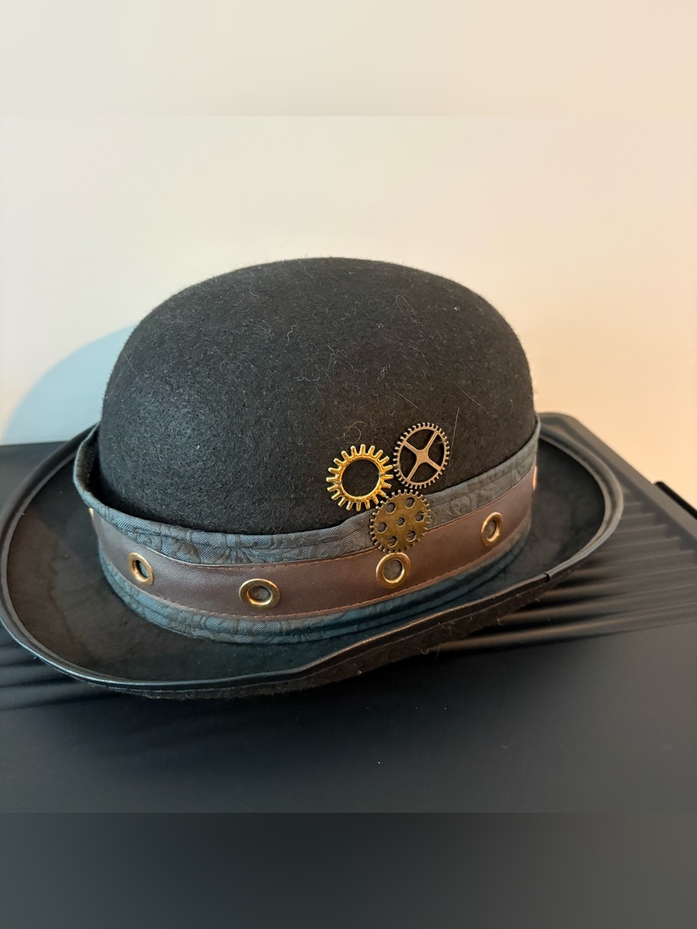 Steampunk Dress up top hat with gear decoration
